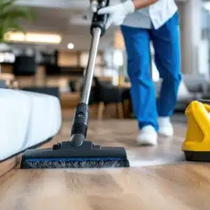 Materialgerechte Reinigung eines Holzbodens in einer Pflegeeinrichtung in Berlin